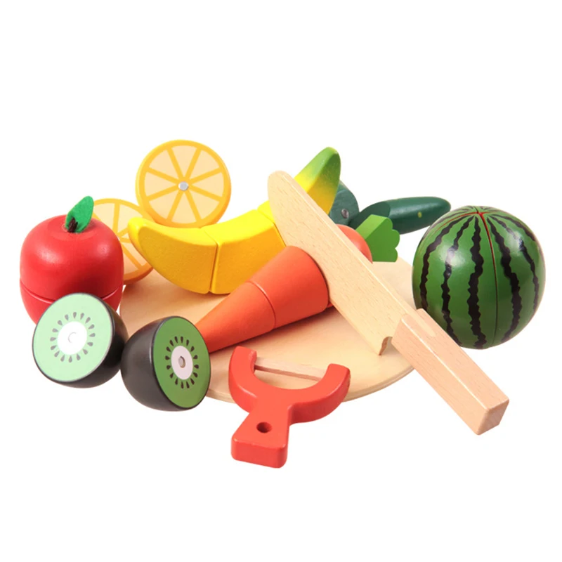 10 шт./компл. Обучающие магнитные игрушки для детей фрукты овощи Детские