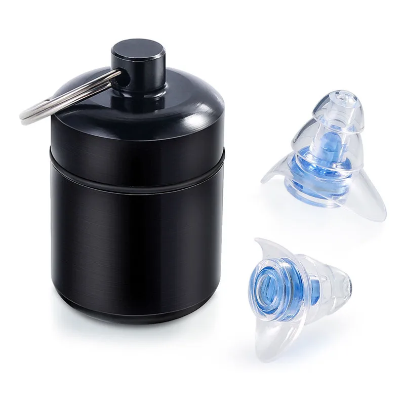 

Soft Silicone Earbuds Ear Protection Reusable Professional Music Earbuds Noise Reduction For Sleep DJ Bar Bands Sport W / case