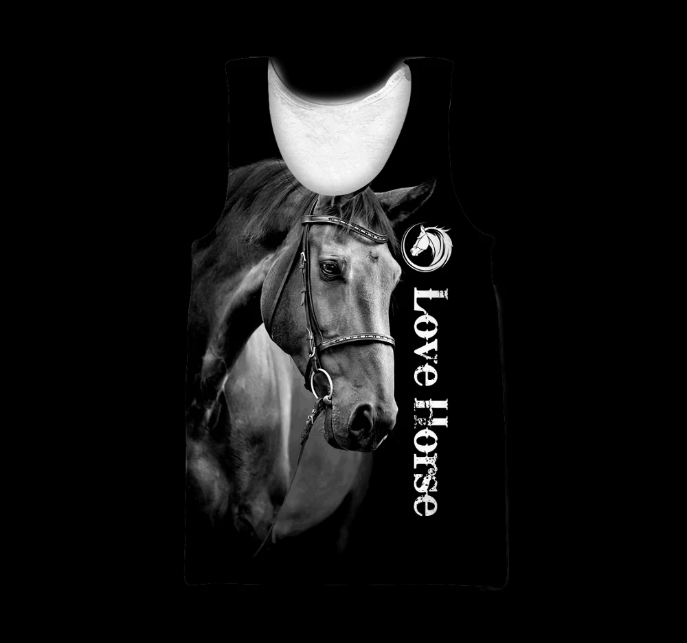 Летняя забавная Повседневная безрукавка PLstar Cosmos с рисунком любовной лошади и