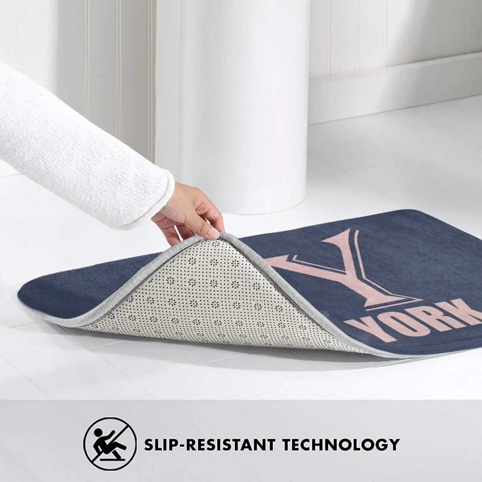 Розовый дверной коврик Нью-Йорк подставка для ног домашний Nyc штат США город