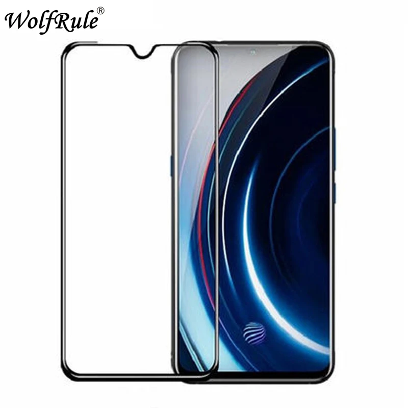2 piezas de vidrio templado para Vivo Z5 vidrio 9H cubierta completa pegamento Protector de pantalla para Vivo Z5 Y7S S1 Y7S vidrio de tel&eacute;fono para Vivo Y7S vidrio-0
