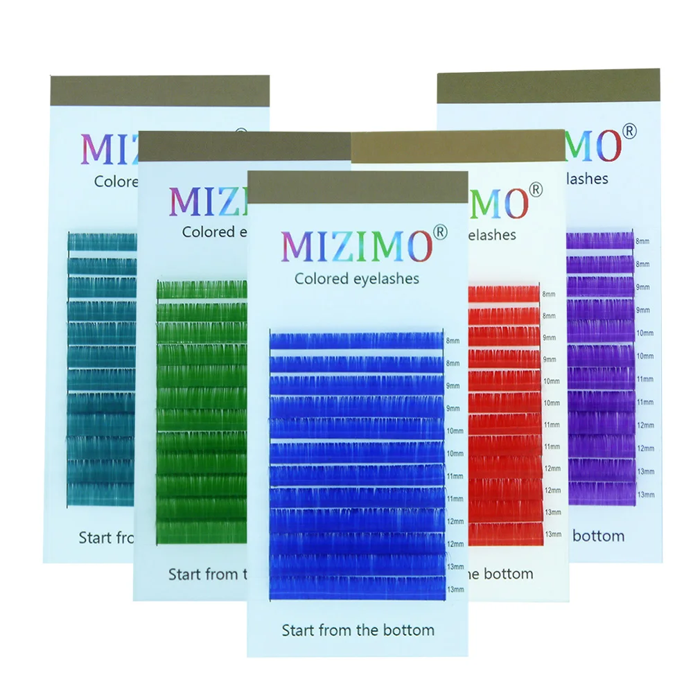Цветные ресницы MIZIMO для макияжа 8 13 мм длинные смешанные искусственные норковые