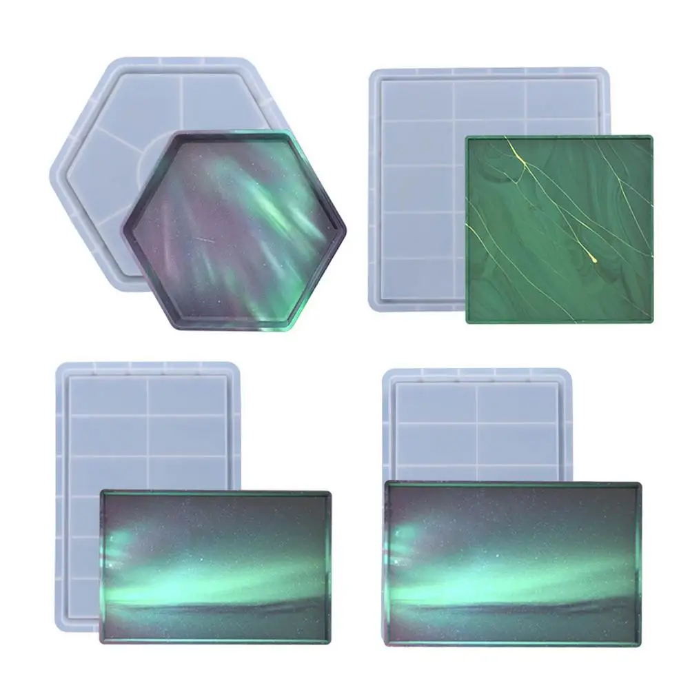 

DIY Crystal Epoxy Mold A Variety Of Trays Home Living Room Rectangular Tray Cup Fruit Mold Perfect For Making Decorative Crafts