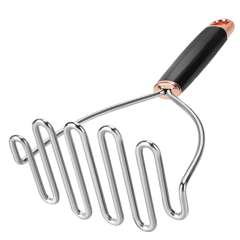 

Potato Masher Stainless Steel Wave-Shaped Potato Squeezer Mashed Potato Masher Professional Kitchen Fruit And Vegetable Tools