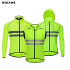 Ветрозащитная велосипедная куртка WOSAWE, светоотражающая ветровка для шоссейного велосипеда, велосипедная ветровка без рукавов, Спортивная ветровка для велоспорта на открытом воздухе