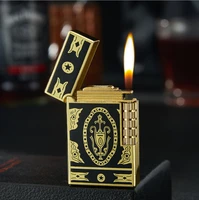 2021 new retro dupont loud lighter personalized windproof butane gas lighter outdoor cigar cigarette accessories mens gift