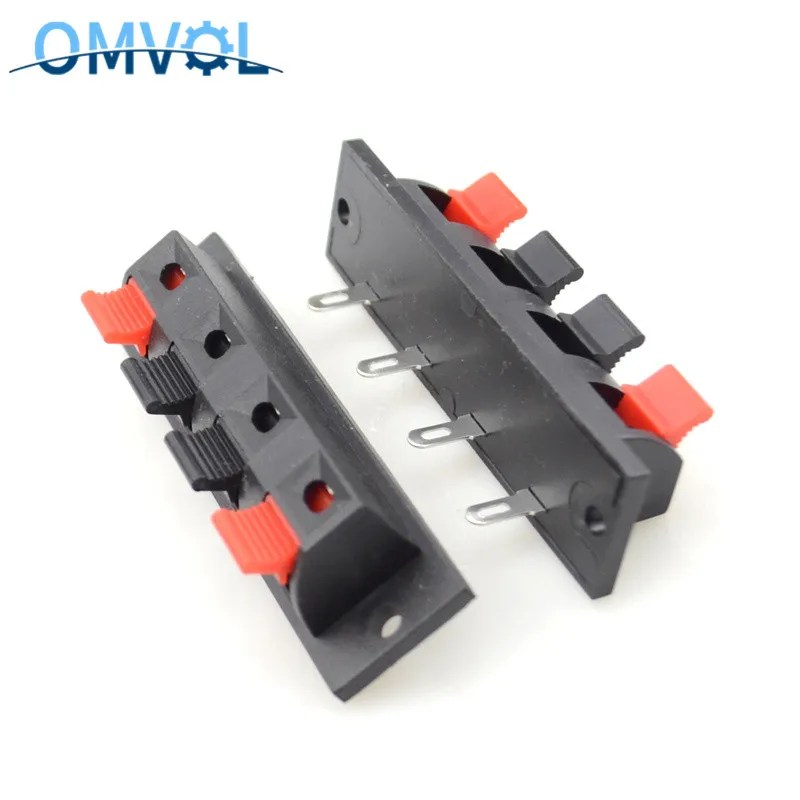 5 шт. однорядные 4 контактные позиционные разъемы для колонок|Терминалы| |