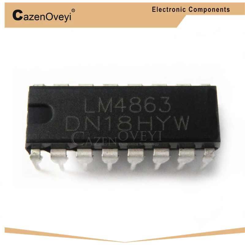 10pcs/lot LM4863D LM4863N LM4863 DIP-16 In Stock