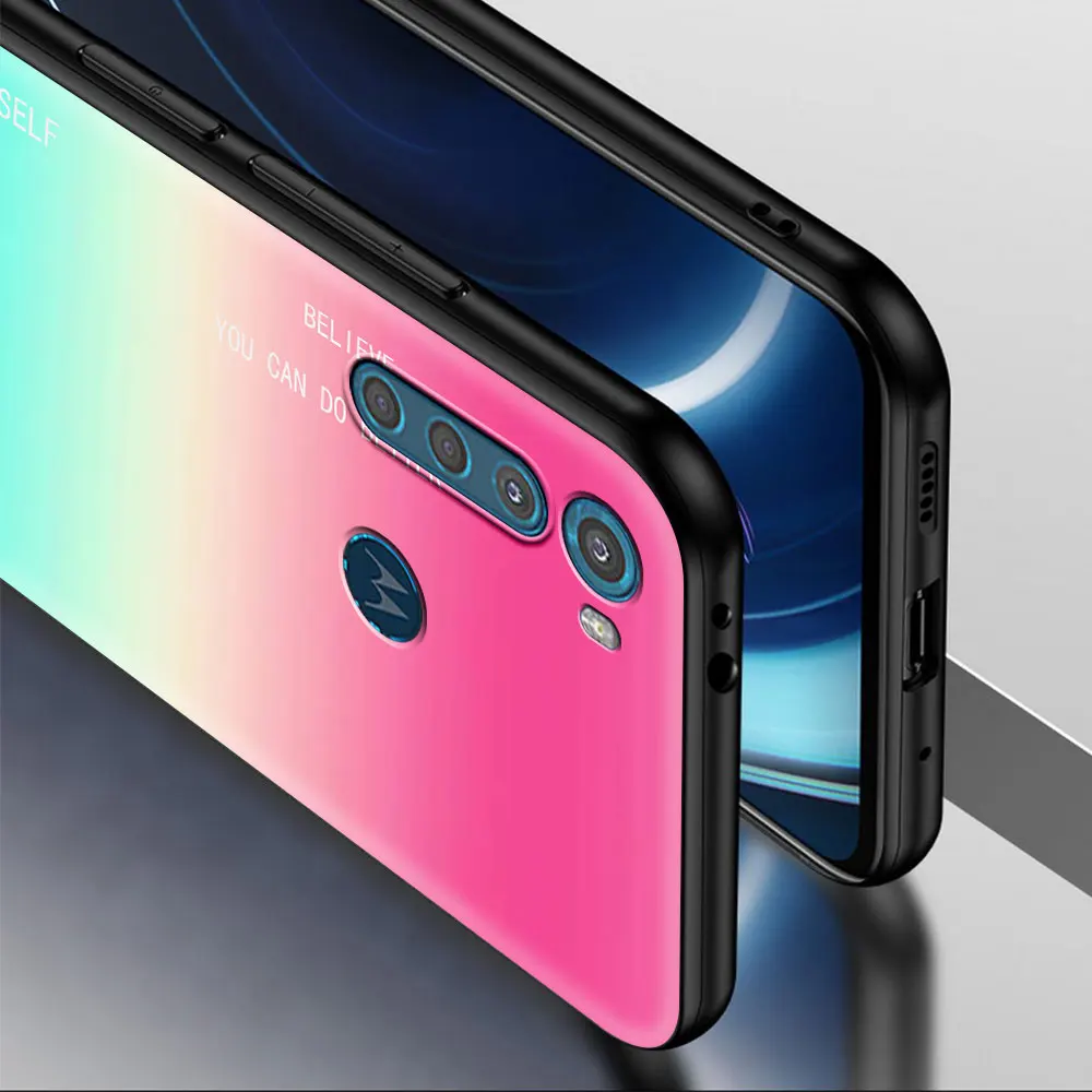 Gradient BE YOURSELF Phone Case for Motorola One Fusion Hyper G9 Play G8 Power Lite G30 E6s Edge Plus G Stylus Cover