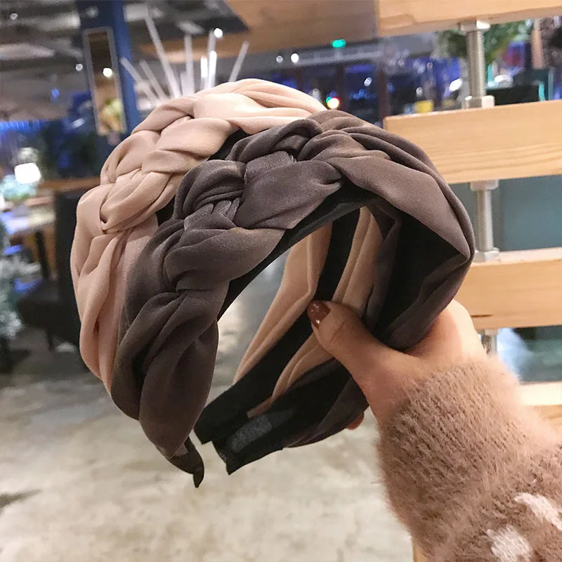 Женская повязка на голову из хлопчатобумажной ткани винтажная аксессуары для