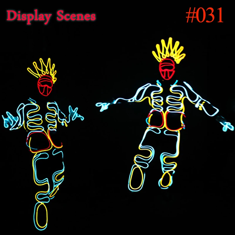 EL костюмы новая мода светодиодная/EL одежда светящиеся праздвечерние чные