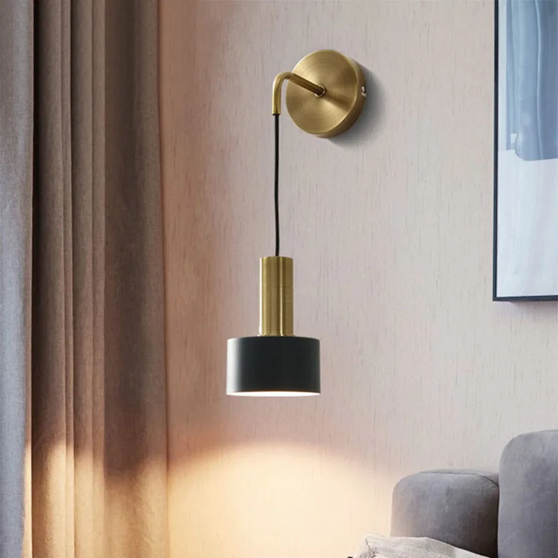 

Wall lamp bedroom bedside lamp wall lamp Nordic simple modern living room stair lamp corridor hotel light luxury wall lamp