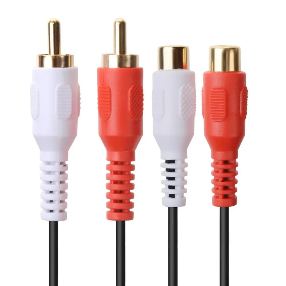 AV extension cable gold plate RCA Audio Extension Cable 2RCA Male to Female Red/White Connector | Электроника
