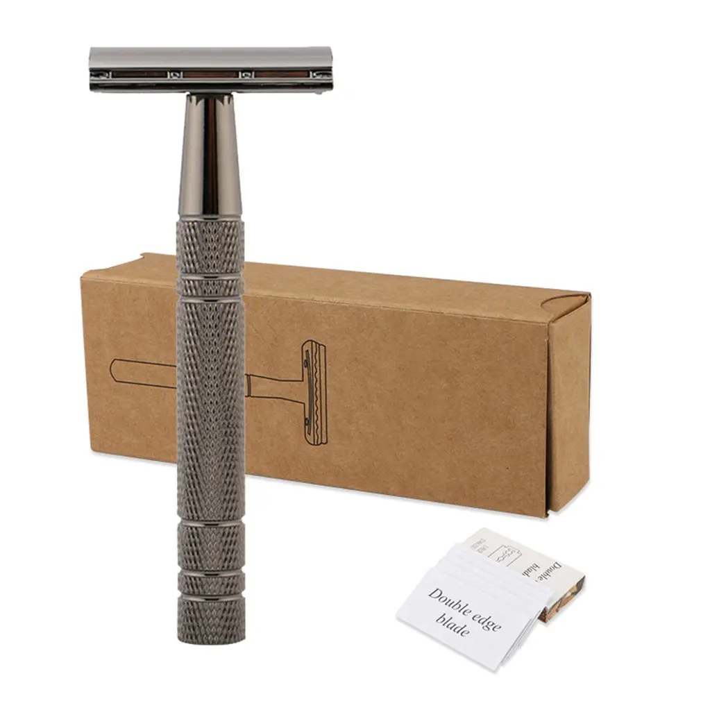 

Double Edge Safety Razor Vintage Metal Single Blade Razor Classic Wet Shaving Manual Shavers Fits Standard Razor Blades