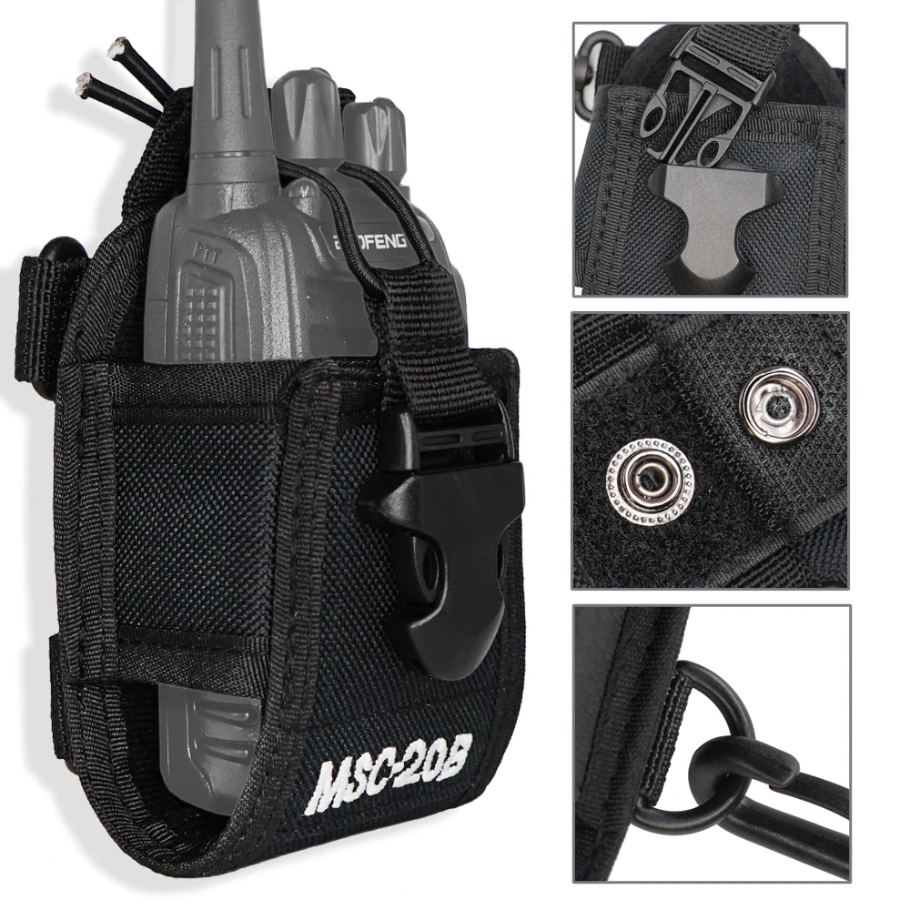 msc 20b nylon pouch bag walkie talkie carry case for kenwood mototrola for baofeng uv5r uv82 bf888s uv 3r uv6r ham two way radio free global shipping