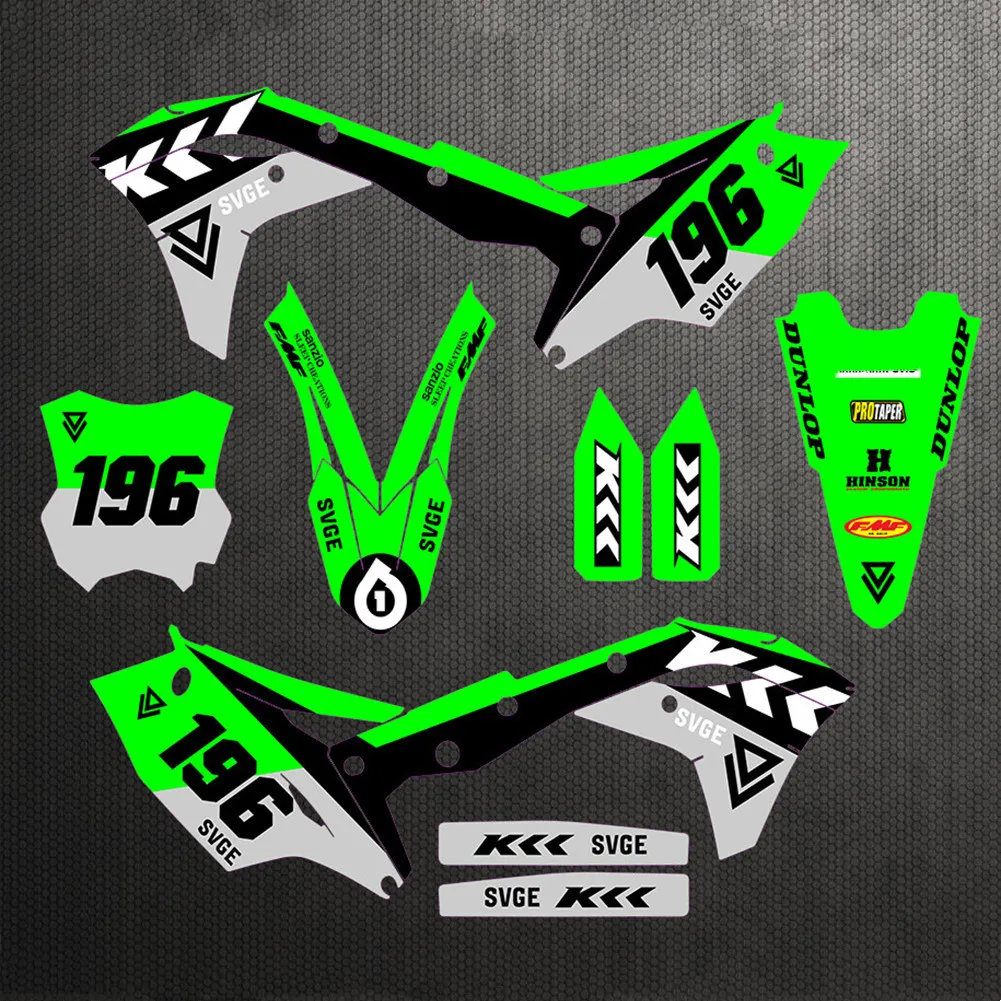 Наклейки 3M графические для мотокросса наборы Kawasaki KX250F KXF250 KXF 250 2017 2018 2019 KX 250F 2020