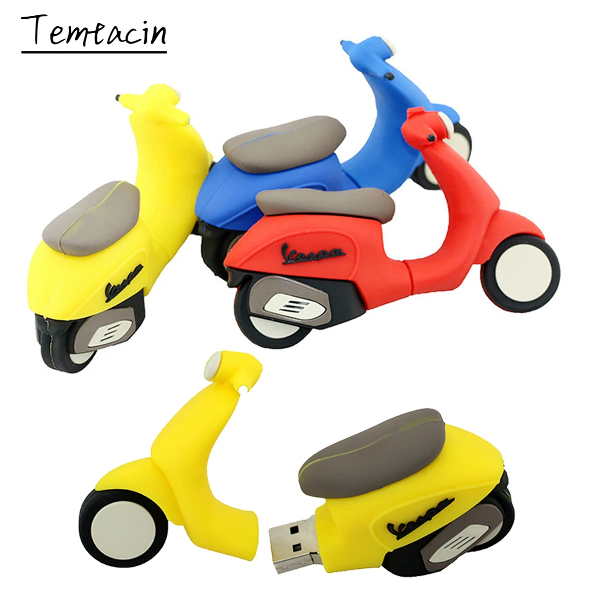 Мультяшный мотоцикл USB 2.0 Pen Drive 128GB 64GB 32GB 16GB 8GB мотор электрический автомобиль