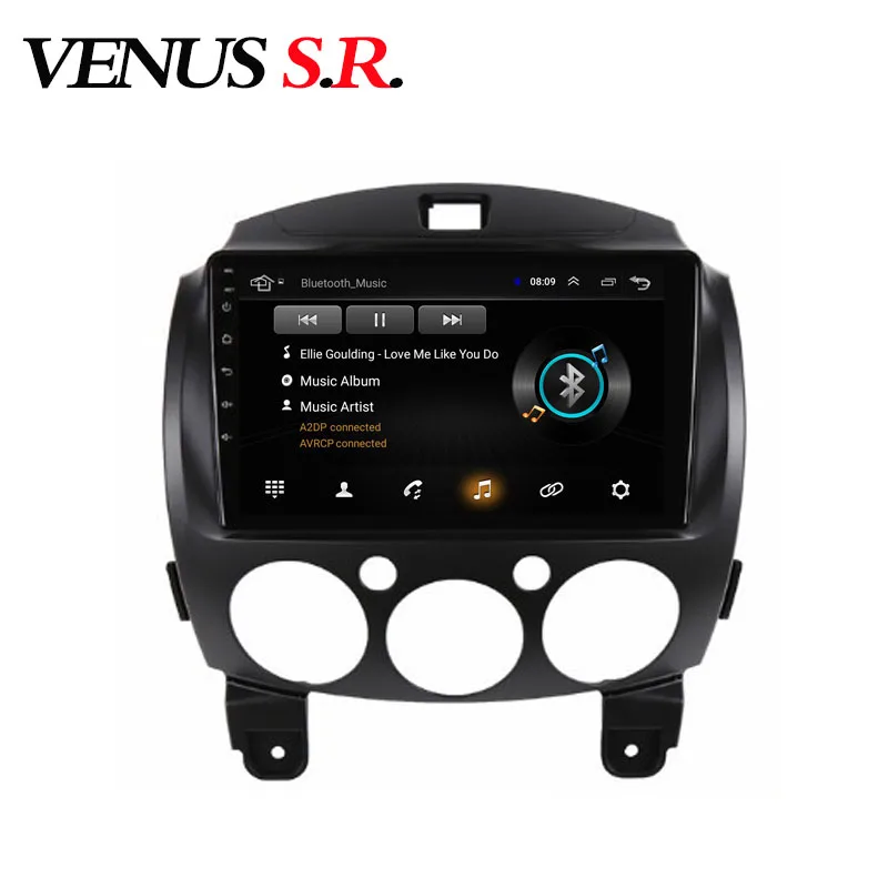 Автомобильный DVD-плеер VenusSR Android 8 1 GPS-навигация мультимедийный плеер для Mazda 2