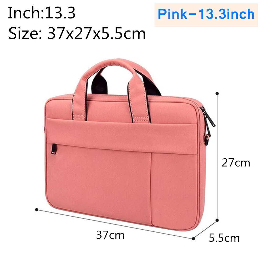 Pink-13.3inch Новая сумка для ноутбука 13,3 14,1 15,4 15,6 дюймов водонепроницаемая сумка для ноутбука на плечо для Apple Millet унисекс портфель - Цвет: Pink-13.3inch
