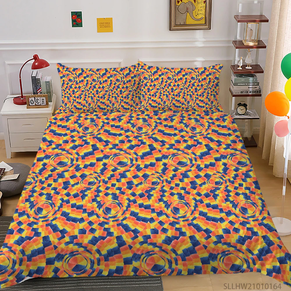 

Colourful Bedding Set King Size Duvet Cover Set 2/3 Pcs Highend Bedclothes Unique Design Bed Set Pillowcase Dropship