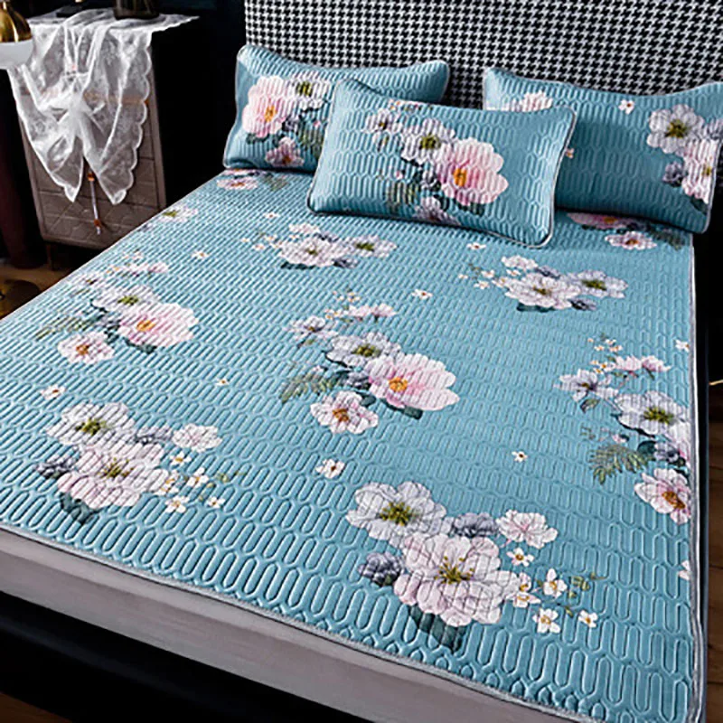 

2/3/4 шт. постельное белье домашний текстиль с цветочным принтом из чистого хлопка двойная кровать домашнее комфортное мягкое покрывало каче...