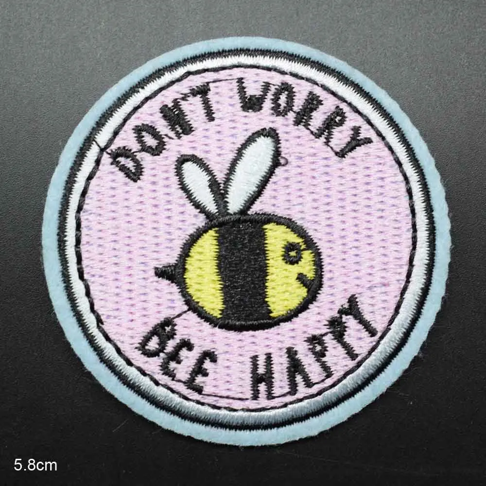 Розовый пчела кабан Лев приклеивающиеся утюгом нашивки одежда с вышивкой патч