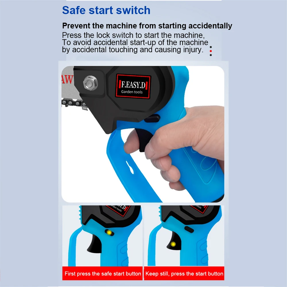 

Electric Pruning Saw Handheld Mini Cordless Chainsaw Woodworking One-handed Chainsaw Garden Logging Power Tool