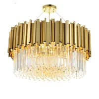 new luxury crystal chandelier lighting modern lamp for living room dinning room gold kristallen kroonluchter led lights