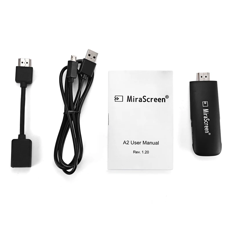 

MiraScreen A2 Wireless HDMI TV Dongle Media streamer TV Stick 2.4Ghz wifi Miracast Airplay DLNA Compatible With PC Smartphone