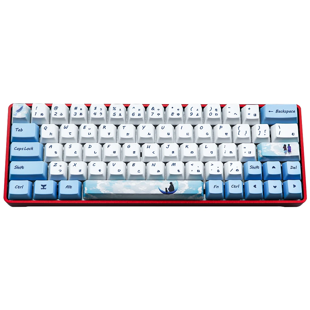 

dye Subbed Keycap 60% Mechanische Toetsenbord keycap Voor GH60 RK61/ALT61/Annie /poker keycap GK61 GK64 dz60 Japan characters