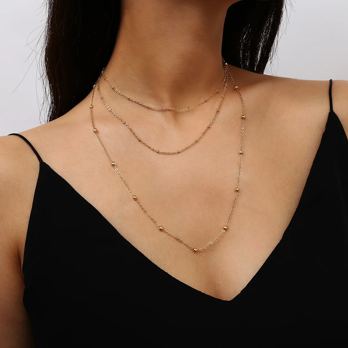Abayabay Choker Personalized Girl Necklace Multilayer Chain Women Rose Gold Color Bohemia Necklaces Jewelry Lovers Kpop Collier