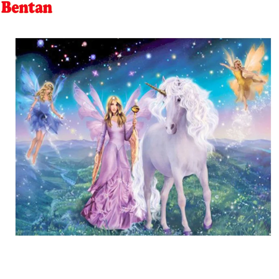 

Full Square Drill 5D Diamond Painting Fantasy Elf Unicorn Diamond Embroidery Kit Mosaic Cartoon Painting Decor Diy Children Gift