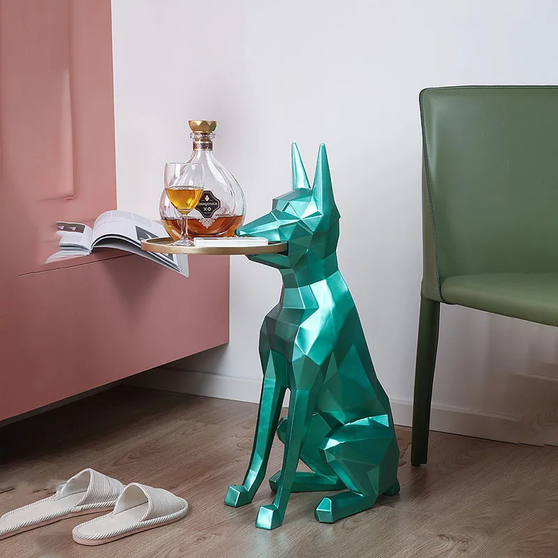 Скандинавский домашний декор большая скульптура Геометрическая статуя собаки и