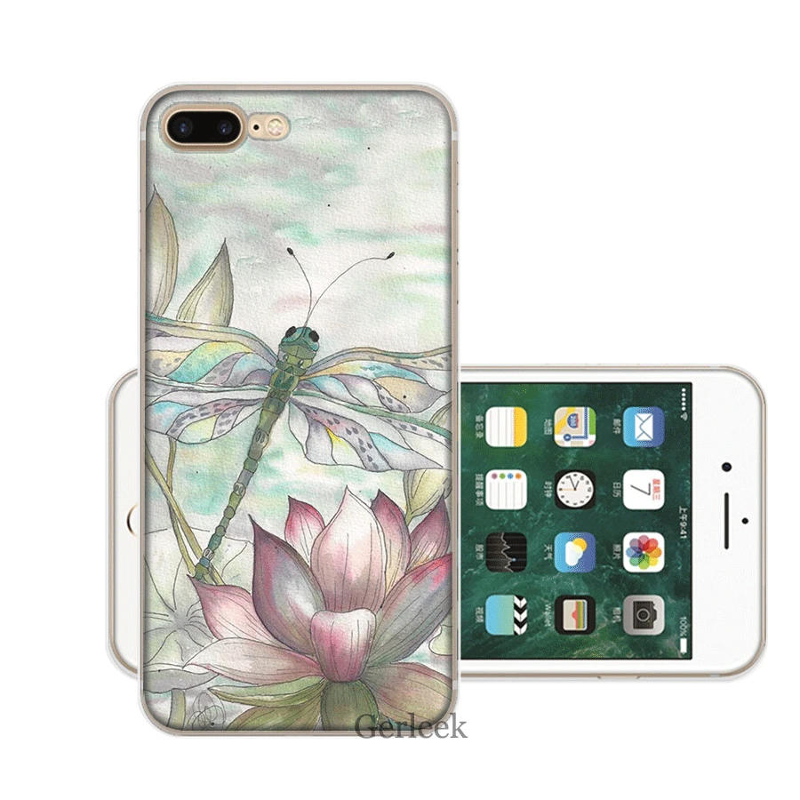 Mobile Phone Cover TPU For iPhone 11 Pro X XS Max XR 5 5S SE 6 6S 7 8 Plus Case Dragonfly Cool | Мобильные телефоны и