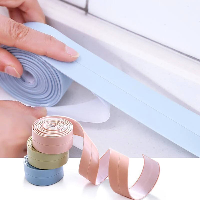 3.2m Bathroom Shower Sink Bath Sealing Strip Tape Caulk Self Adhesive Waterproof Wall Sticker for Kitchen | Обустройство дома