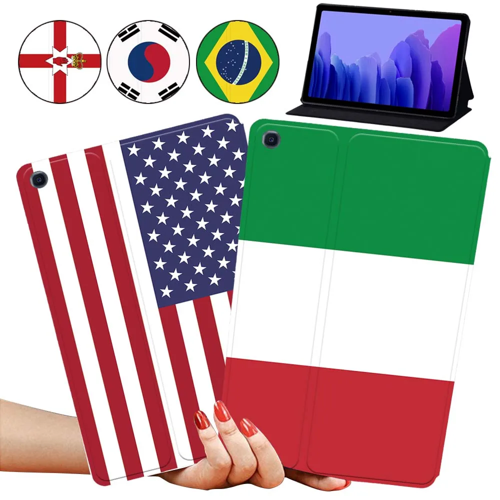 

For Samsung Galaxy TAB A7 10.4 2020 T500 T505 Flag Series Tablet Case - Dust-proof High Quality Leather Flip Tablet Cover Case