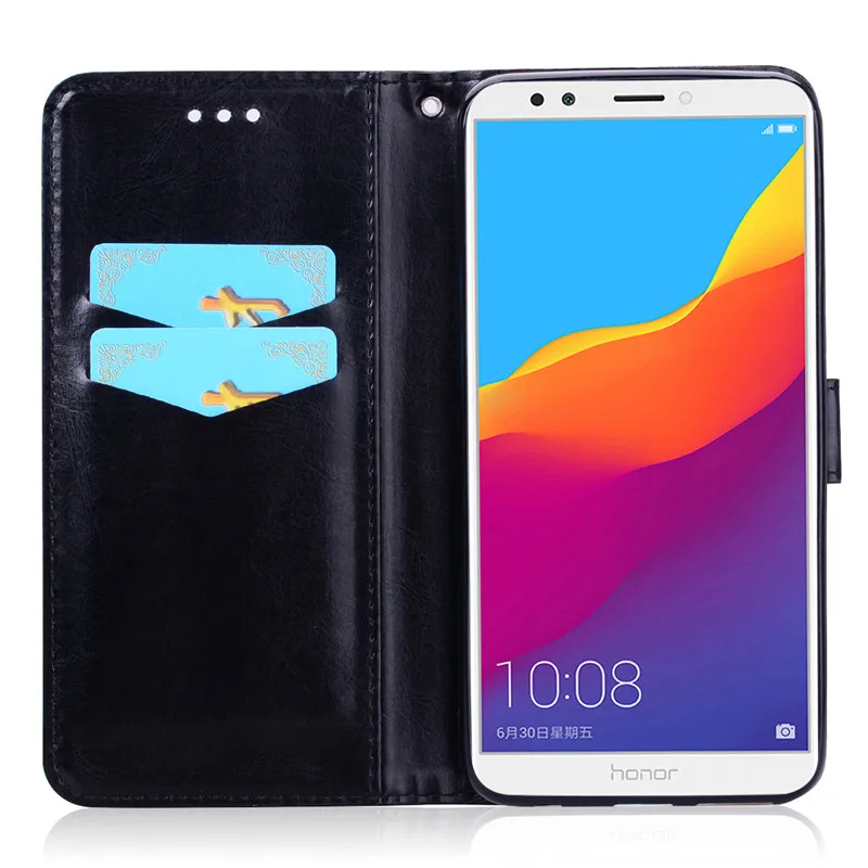 Huawei Honor 7C 5,7 AUM-L41 чехол с отделением для карт Кожаный флип-чехол для Honor 7C Pro 5,99 LND-L29 флип-чехол