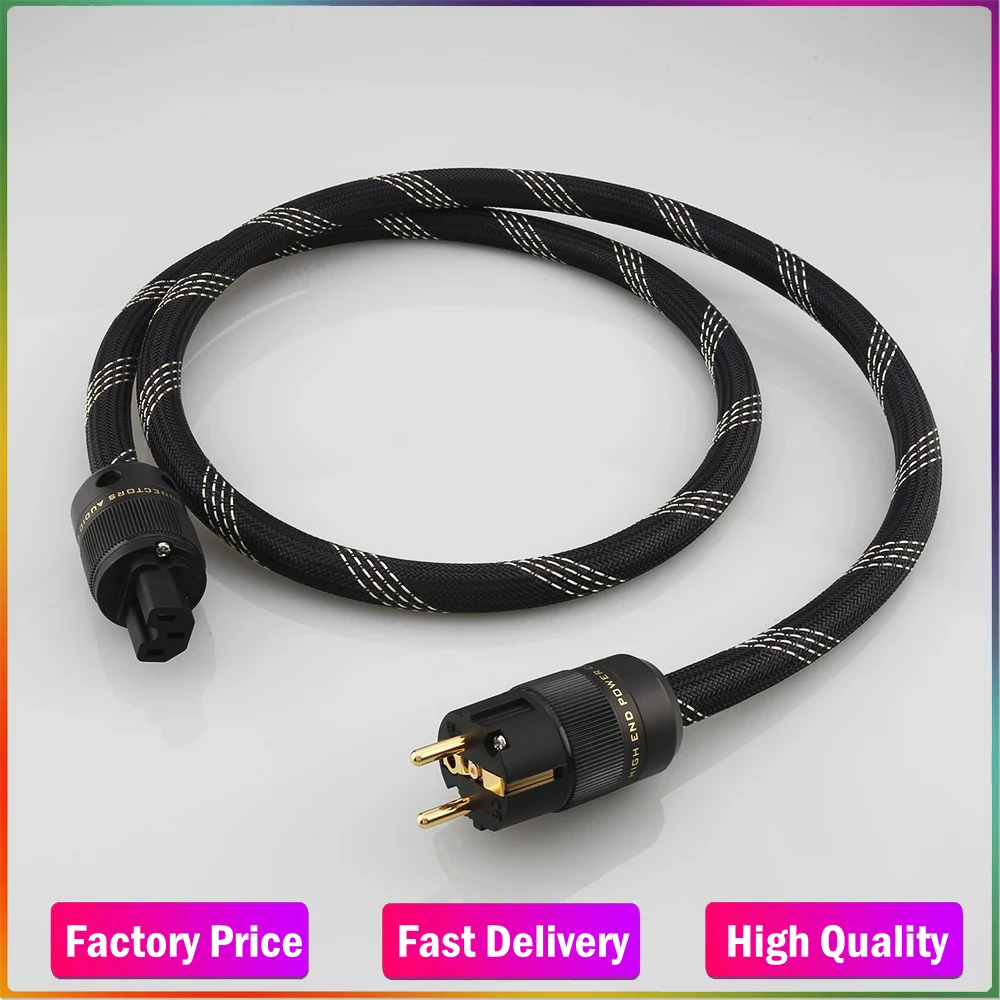 

High Quality P133+DW30 HI-End Audio Grade OFC Copper Schuko Power Cord Cable EU Stardard European Power Cord