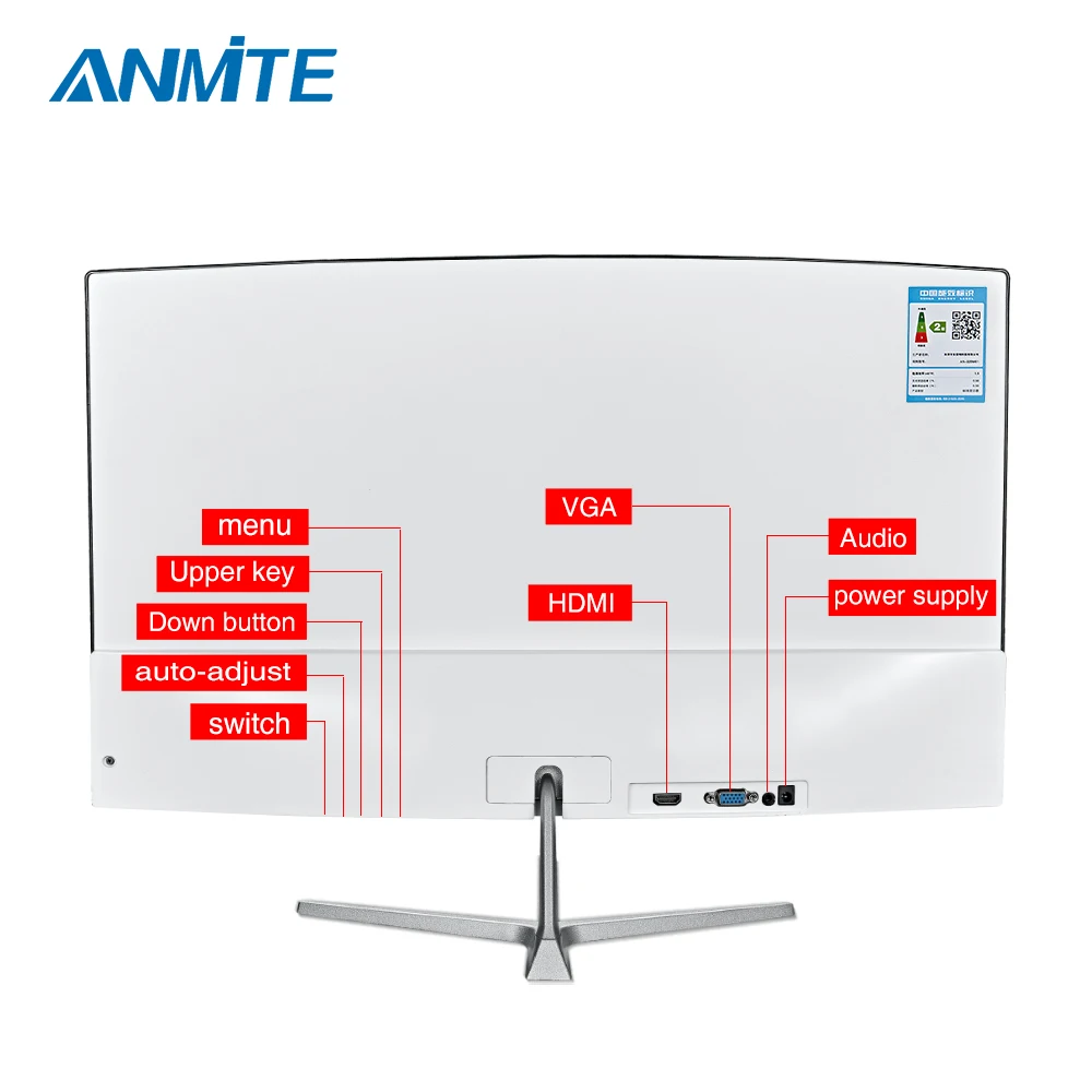 Anmite 23 8 24 дюймов FHD HDR изогнутые на тонкопленочных транзисторах тонкоплёночных ЖК