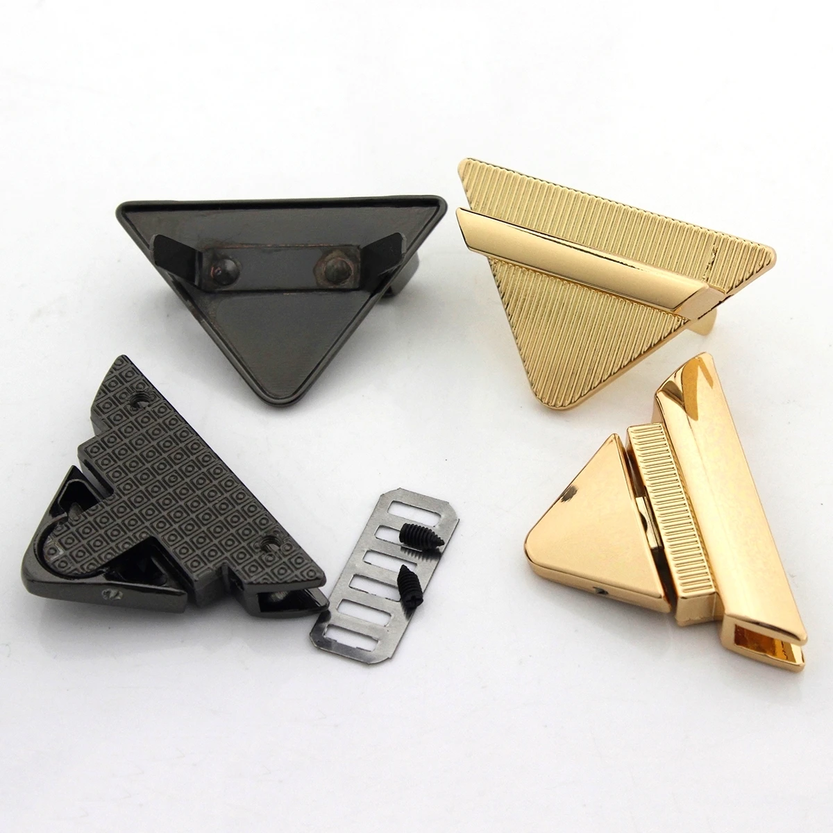 Металлический треугольный замок переключатель для сумок кошельков аксессуаров 1