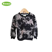 2020 spring high quality boy long sleeve cotton t shirts with special black pattern of news tees