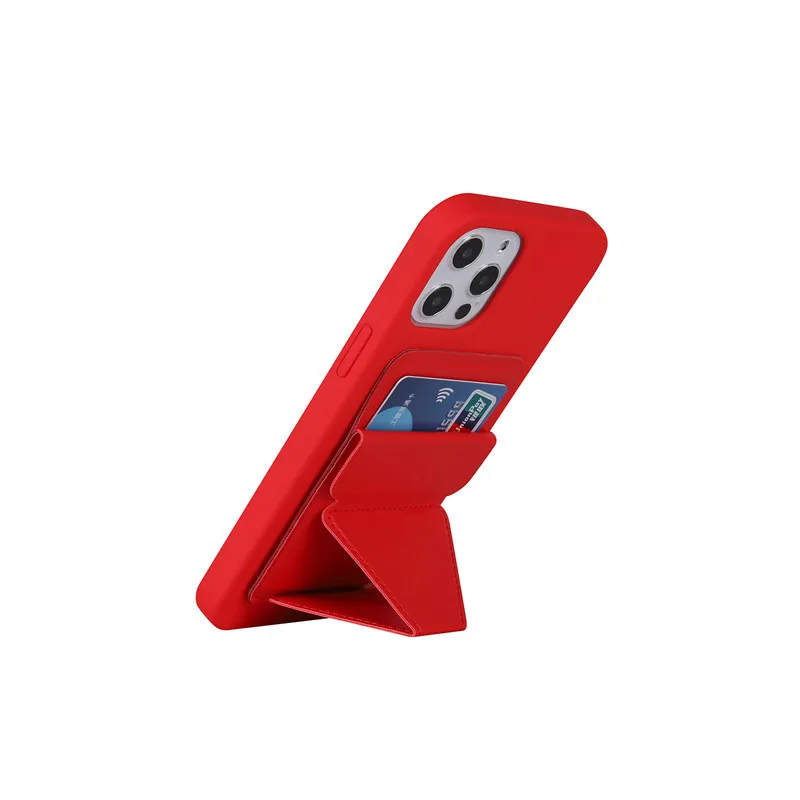 

Magnetic Card Holder Wallet Stand Leather Case for Iphone 11 12 pro Max mini Magsafe Card Bag for Magsafing Magnet Case Card