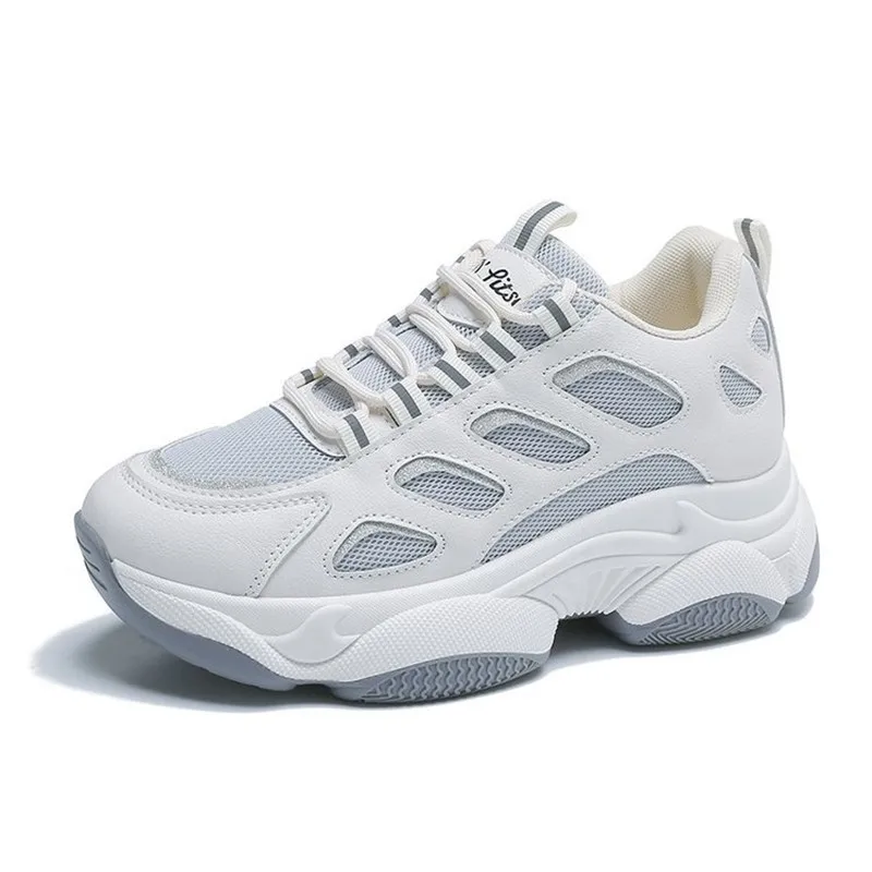 

Women Breathable Mesh Chunky Dad Sneakers Lace-up Ladies Casual Vulcanized Shoes Summer Comfortable Walking Female Footwear