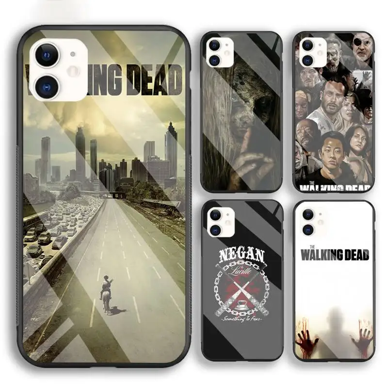 

The Walking Dead Phone Case For Iphone 6 6s 7 8 Plus XR X XS XSmax 11 12 Pro Mini Max Tempered Glass