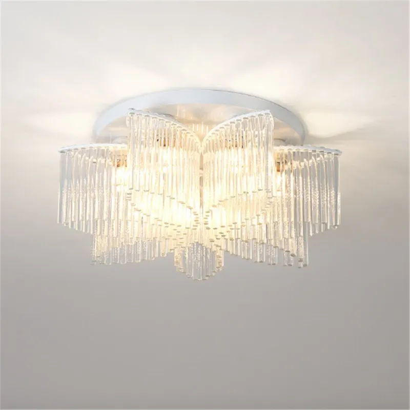 Post-modern light luxury crystal ceiling lamp beautiful bedroom living room atmosphere simple European style 2020 new | Освещение