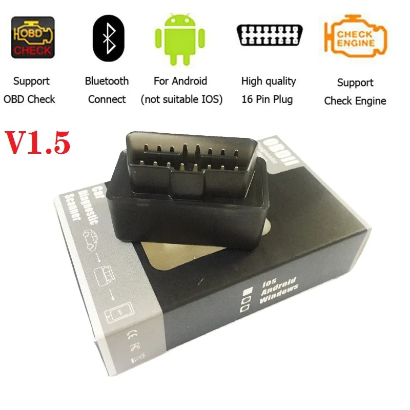 Считыватель кодов автомобиля V1.5 mini elm327 автомобильный инструмент Bluetooth OBD2