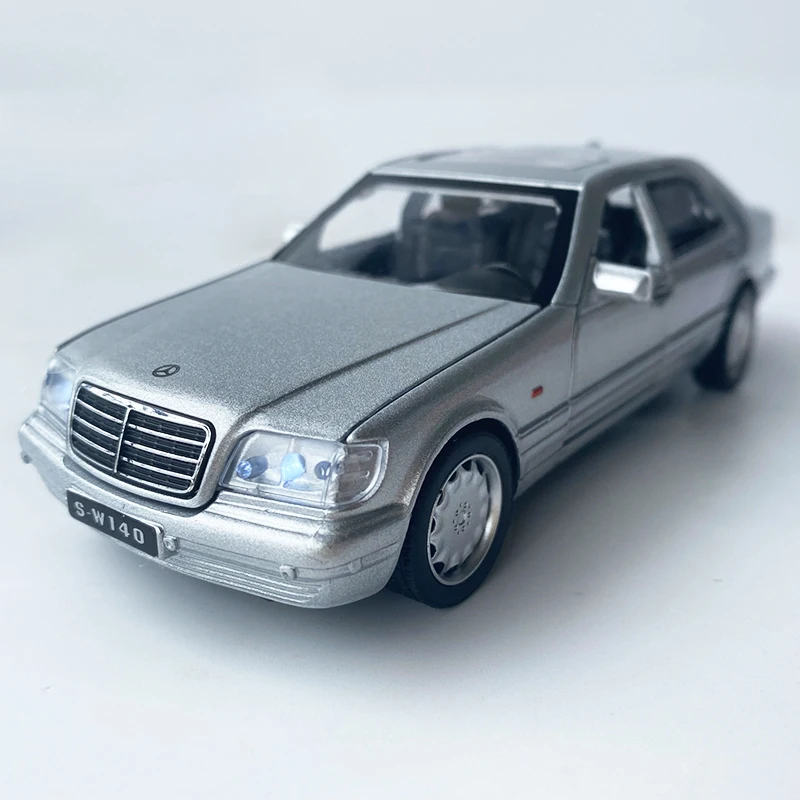 

Модель литая из сплава 1/32 для Ben S Class W140, Классическая модель, металлический симулятор игрушечного автомобиля, подарок для детей