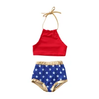 toddler kids baby girl 4th of july bikini set swimwear swimsuit bathing suit