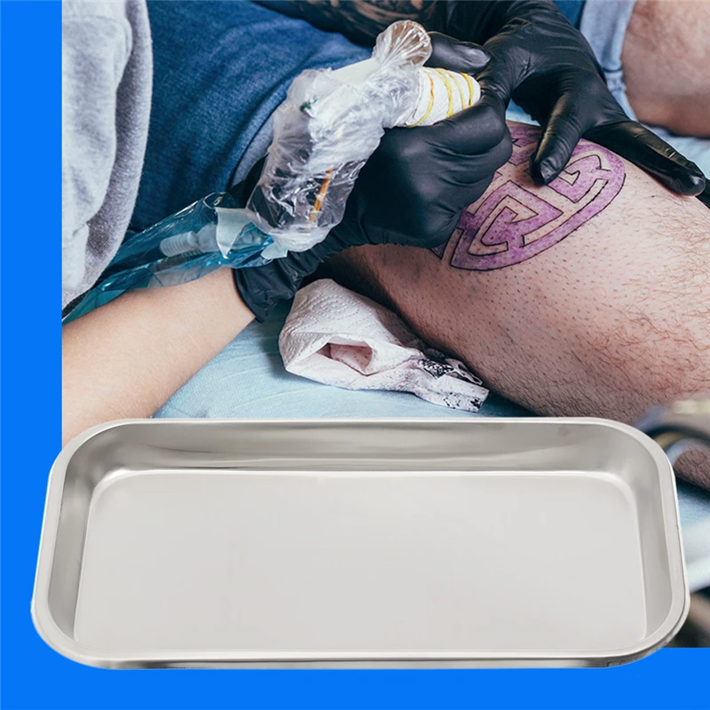 1 шт. нержавеющая сталь Хирургический медицинский прямоугольник лоток