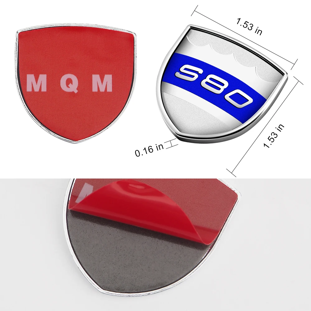 

1-20 pcs Metal Badge Nameplate Sticker For VOLVO S60 S80 S90 V40 V60 V90 XC40 XC60 XC90 Fender Trunk Letter Logo Accessories
